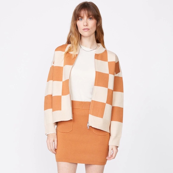 Monrow supersoft sweater bomber jacket XS New - Picture 7 of 16